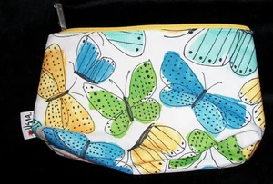 Vera Neumann for Clinique BUTTERFLIES Makeup Bag / Art Supplies/ Zippered Case - Picture 1 of 5