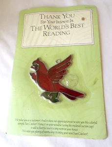 Vintage 1992 Reader's Digest Cardinal Sun Catcher Red Bird Retro New Sealed - Picture 1 of 7