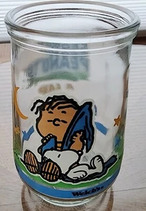 EIN SCHOSS FÜR EIN NICKERCHEN Linus & Snoopy Welch's Glas Gelee Glas Erdnüsse #2 - Bild 1 von 6