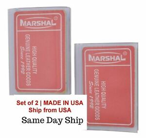 Set of 2 USA Made Trifold Plastic Wallet Inserts Picture Card Holder 6 Pages NEW