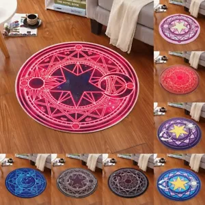 Tappeto anime Cardcaptor Sakura tappetino matrice magica tappeto antiscivolo rotondo - Foto 1 di 20