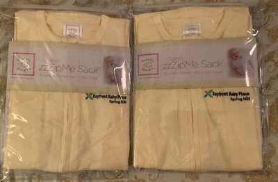 Saco Swaddle Designs zzZipMe pequeño 0-6 meses hasta 28 pulgadas amarillo suave Foto 1 de 3