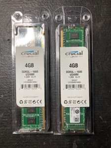 (LOT of 2) Crucial 4GB DDR3L-1600 UDIMM DESKTOP RAM CT51264BD160BJ - Picture 1 of 2