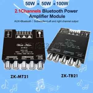 ZK-MT21 ZK-TB21 2.1Channel Bluetooth Audio Power Amplifier Module 50Wx2+100W - Picture 1 of 25
