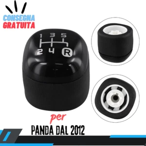 Pomello Cambio Nero 5 Marce Per FIAT PANDA 312, 3a serie dal 2012 - Picture 1 of 10