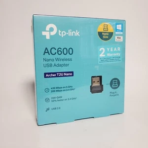 TP-Link Nano 2-in-1 USB WiFi Bluetooth Adapter AC600(Archer T2UB Nano)- 2.4G/5 - Picture 1 of 5