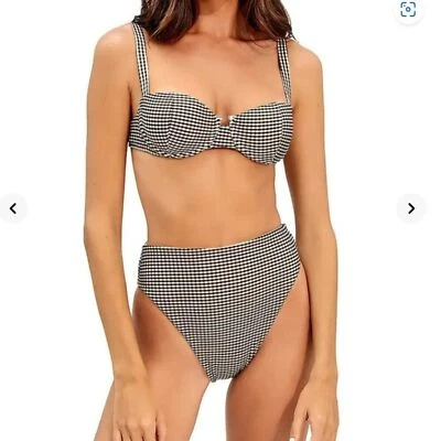 VIX PAULA HERMANNY lupita gingham bikini top Size M NWT - Image 1 of 3