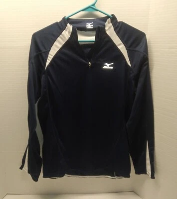 Mizuno 1/4 Zip Blue/White Mesh Volleyball Jacket - Women's Small **EUC** - Image 1 of 3