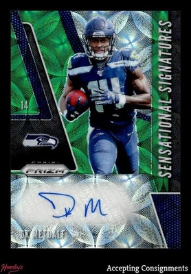 2019 Panini Prizm Sensational Green Scope #SEDKM D.K. Metcalf AUTO 28/75 - Image 1 of 2