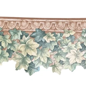 3 Imperial Ivy Grape Leaves Wallpaper Border Architectural Tuscany 6" Roll 15 Yd - Picture 1 of 7