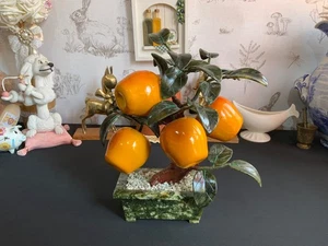 Serpentine Jade BONSAI Tree Asian Persimmon / Golden Apple Good Luck Fortune - Picture 1 of 18