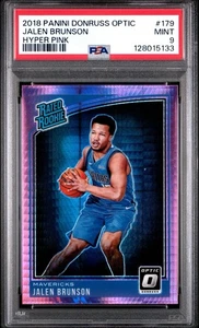 2018 Panini Donruss Optic Jalen Brunson Rated Rookie Hyper Pink PSA 9 #179 - Bild 1 von 2