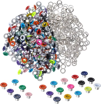 Juego de 210 ojales de metal para manualidades de papel, kit de ojales y ojales coloridos de 3 mm Me Foto 1 de 4