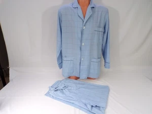 Rare Vintage Chistian Dior Le Connaisseur Pajama Set Mens Medium Light Blue I25 - Picture 1 of 14