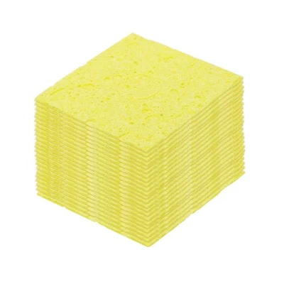 15PCS Soldering Sponge 6 x 6cm Square with Holes Yellow 6mm Water Absorption T - Image 1 of 4