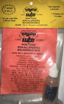 Edjer Lube 1/2 oz. Non Allergenic Bio Degradable Multipurpose New Vintage RC Car - Image 1 of 4