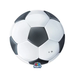 Platos De Papel Para Fiesta De Fútbol D 18 Cm Cf 6 Pz Blanco Negro - Imagen 1 de 1