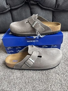 Birkenstock Boston BS plantare morbido pelle naturale vestibilità stretta taglia 41 donna 10 - Foto 1 di 14