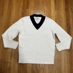 Suéter vintage J Crew para hombre mediano universitario 100 % lana merino dinero antiguo lujo - Imagen 1 de 9