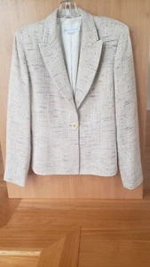 Garfield And Marks Womens Beige/Multicolor Blazer Jacket Size 4 - Picture 1 of 3