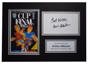 Arthur Albiston Signed Autograph A4 photo mount Man Utd FA Cup Winners 1985 - Picture 1 of 6