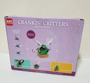 BLOCK TECH CRANKIN CRITTERS BLOCK BUGS Dragonfly Building Block Set 170 Pieces - Picture 1 of 7