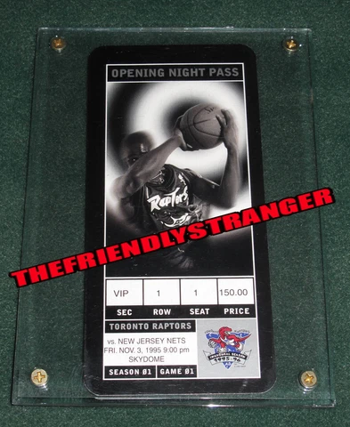 Rare TORONTO RAPTORS 1ST EVER GAME TICKET - NOV 3 1995 vs NETS INAUGURAL SEASON Cover