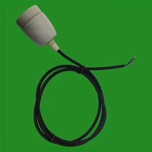 E27 White Ceramic 1.4m Cable Ceiling Pendant Light Bulb Holder Screw ES E27 Lamp - Picture 1 of 5