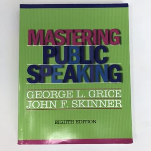 Mastering Public Speaking ISBN 9780205029396 8th Eighth Edition Grice Skinner - Picture 1 of 4