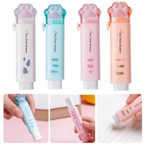Cat Paw Cute Eraser Girl Pencil Student Rubber Cartoon Kids Pen School Supplies - Picture 1 of 24