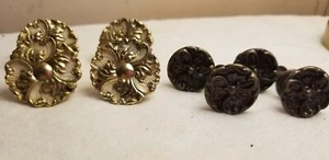 Lot of 8 Vintage Flower Drawer Pull Knobs - Picture 1 of 5