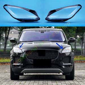 For Jaguar E-Pace 2018-2023 Both Side Headlight Clear Lens Cover Replace + Glue