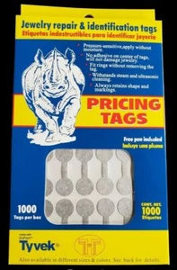1000 PIEZAS Etiquetas de precio de plata Pegatinas, Joyería Etiquetas de barra redonda Pesas Etiquetas - Imagen 1 de 2