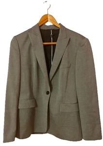 Boss Hugo Boss Coat Womens Blazer Jacket Size 14 Gray Wool,Viscose,Stretch Work - Picture 1 of 7