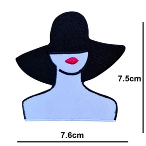 Chic Lady Girl Embroidered Patch Iron or Sew On Feminism applique Badge logo - Picture 1 of 2