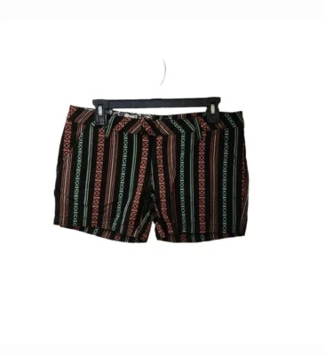 Volcom Frochickie Green/Orange Stripe Chino Shorts Size 7 Low Rise - Image 1 of 4