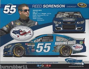 2016 REED SORENSON "HAULING BASS STRIPER COMPANY" #55 NASCAR SPRINT CUP POSTCARD - Picture 1 of 1