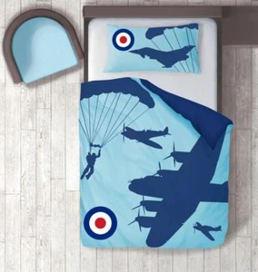 RAF Einzelbettdecke Bettbezug Set Wende Blau Bettwäsche RAF Verband - Bild 1 von 2