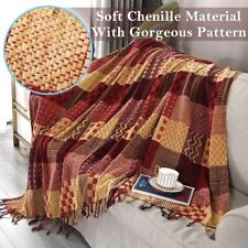 DECMAY Boho Throw Blanket,Patchwork Large Blankets for Sofa Double Bed Armchair 