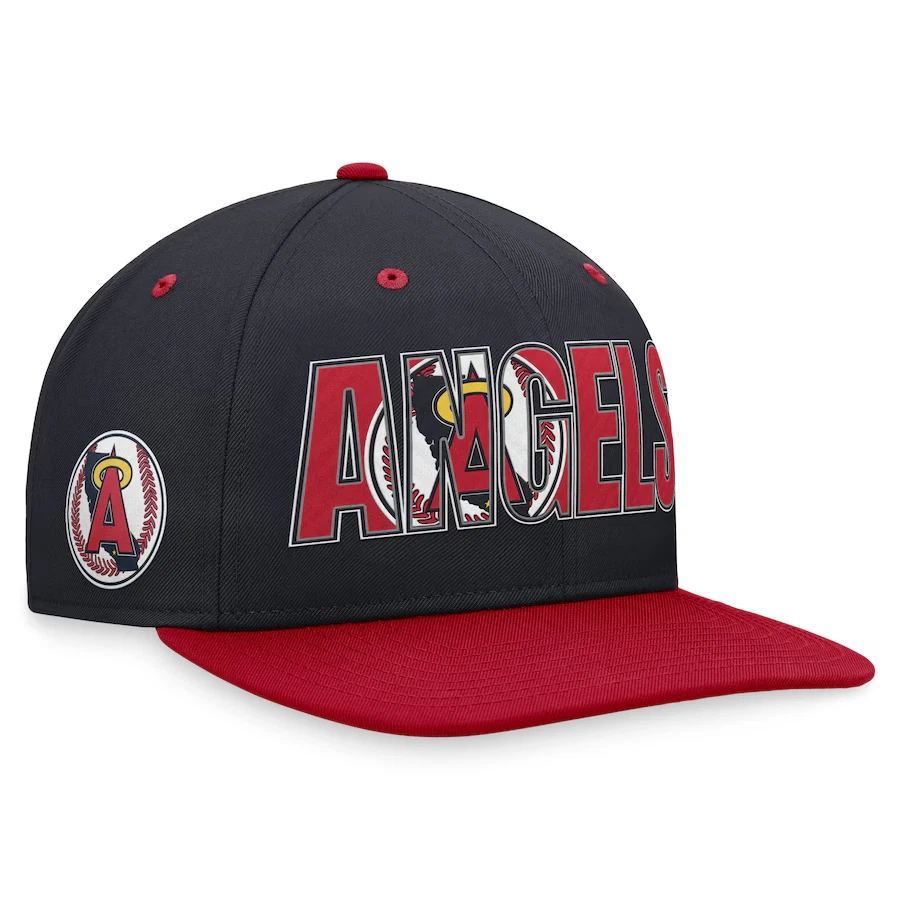 California Angels Nike Cooperstown Collection Pro Snapback Hat - Navy
