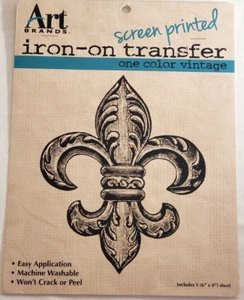 MARCAS DE ARTE Serigrafiadas Transferencia Planchada Un Color De Colección - FLEUR DE LIS - Imagen 1 de 1