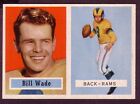 1957 Topps Bill Wade Card No:34 Near Mint Condition