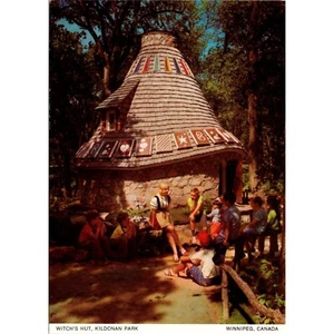 Vintage Tripix Postcard Witch's Hut Kildonan Park Winnipeg Canada Henry Kalen - Picture 1 of 2