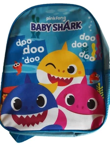 Baby Shark Small Toddler Junior Backpack Adj Straps 31cm x 25cm Licensed New - Picture 1 of 11