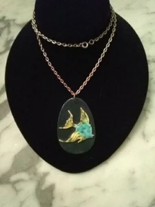 Vintage Midcentury Enamel Goldfish Pendant - Picture 1 of 10