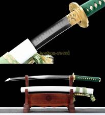 T10 Clay Tempered Wakizashi Japanese Samurai Sword Hadori Polishing Battle Sharp