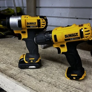 DEWALT DCD710 Dcf815 Set 12 Volt 3/8 Inch Cordless Drill/Driver + 1.5 Ah Battery - Picture 1 of 5