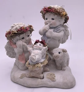 Figurina Natale Vintage 1994 Dreamsicles Joyful Gathering DX231 Baby Manger - Foto 1 di 5