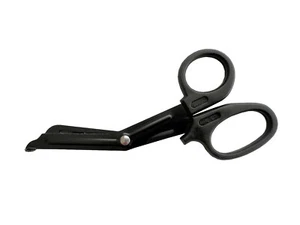 200x Erste-Hilfe Schere kniegebogen 15 cm schwarz matt Verbandschere - Bild 1 von 5