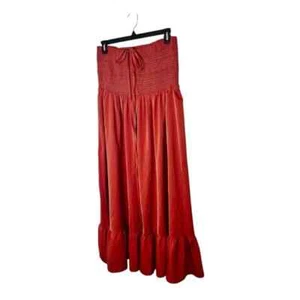 Bloomchic Terracotta Pink Smocked Strapless Midi Dress Size 18 20 - Picture 1 of 3